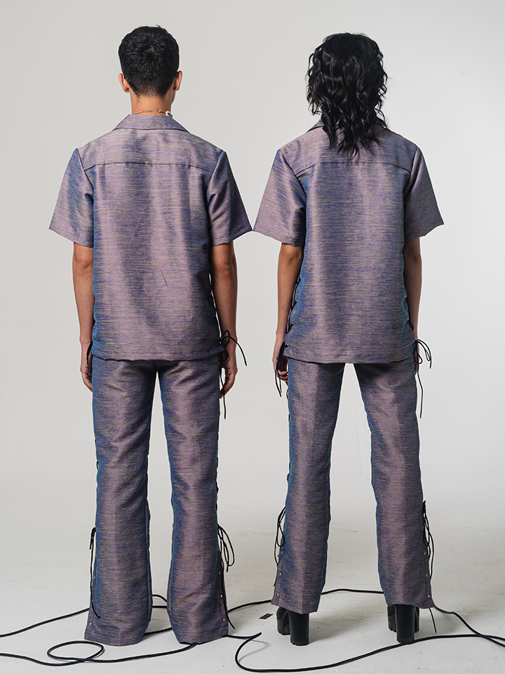 SS22 Purple Striped Trousers 206