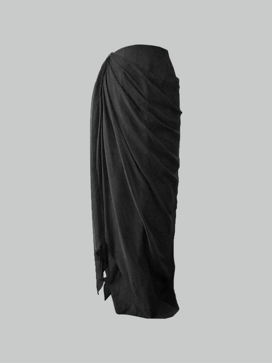 FW22 Draped Black Skirt 301