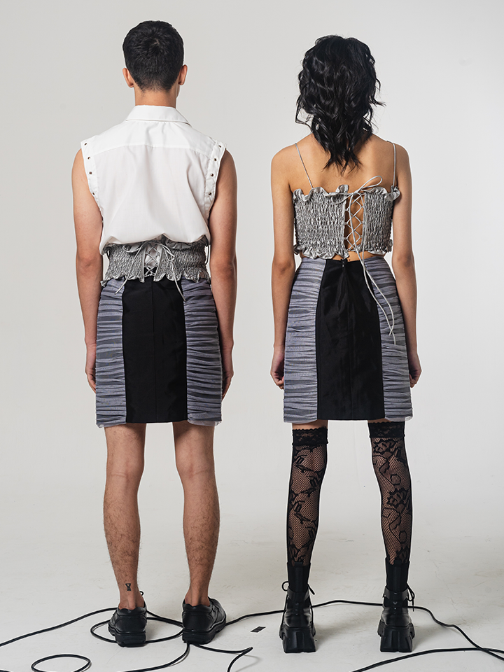 SS22 Ruched Tulle Skirt 328