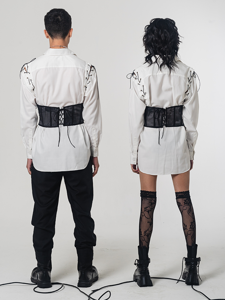 SS22 Black Organza Corset 401