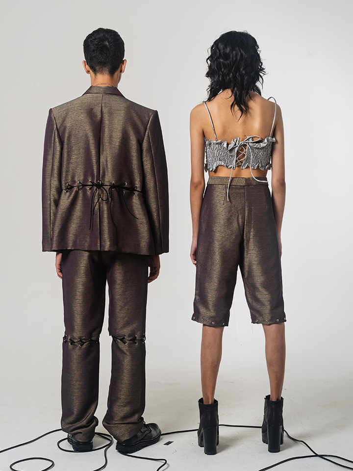 SS22 Green Striped Trousers 203