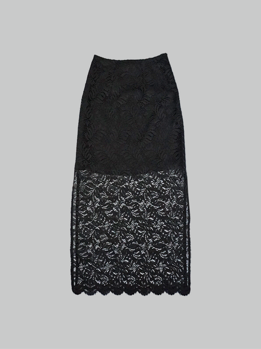 SS22 Black Brocade Skirt 311