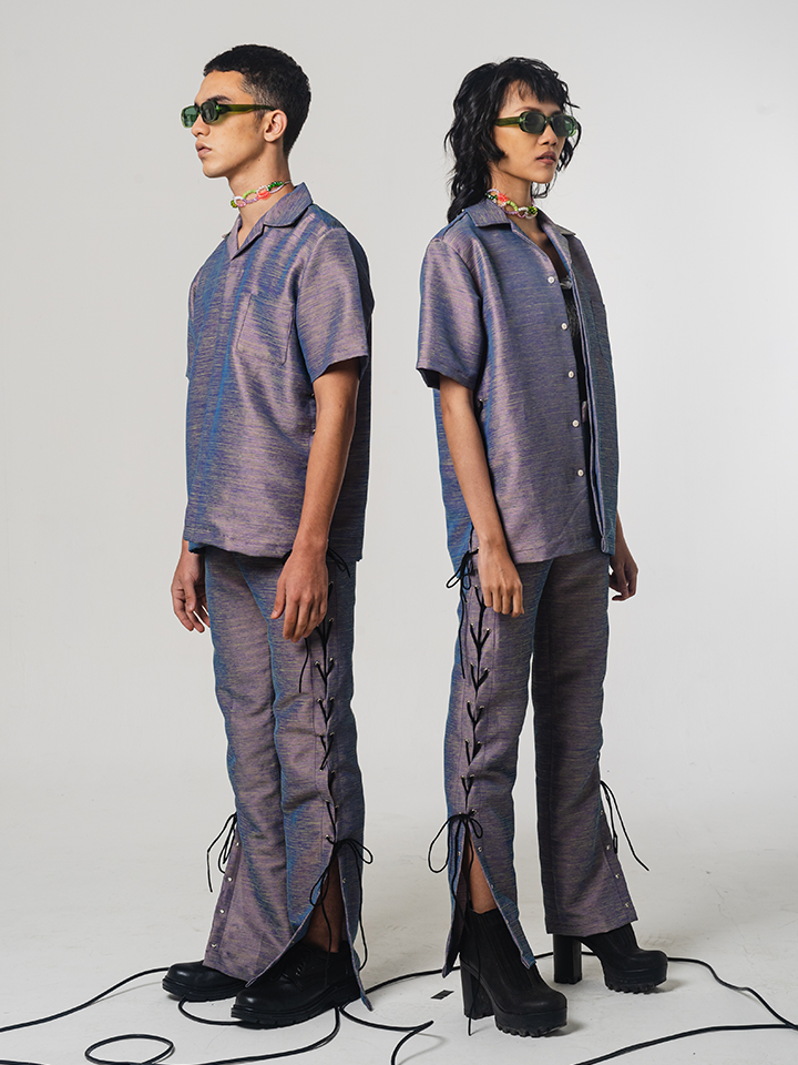 SS22 Purple Striped Shirt 106