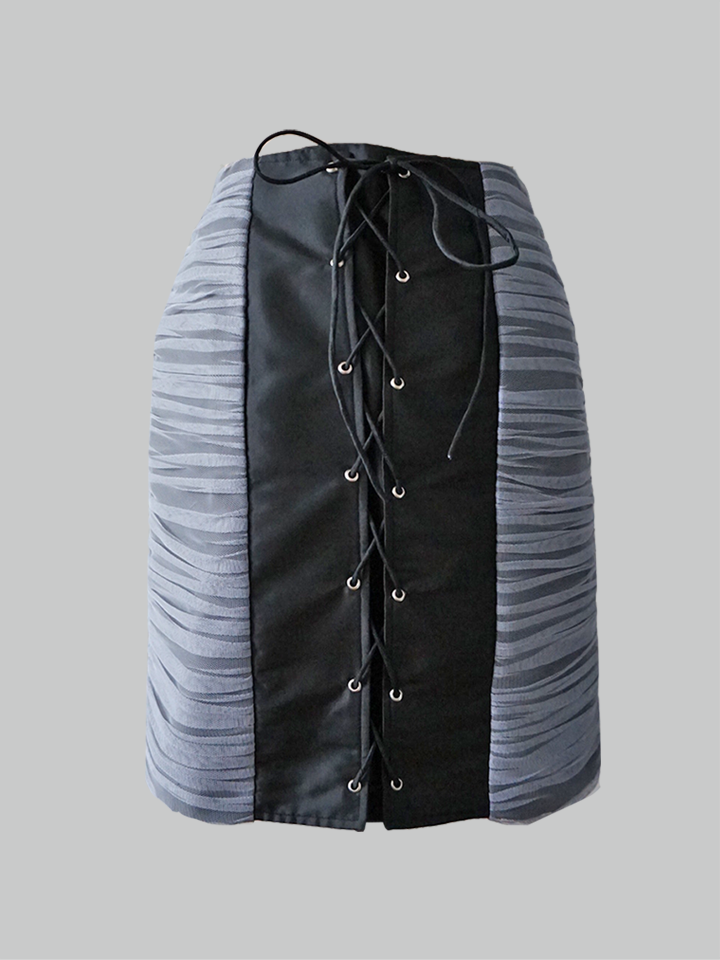 SS22 Ruched Tulle Skirt 328