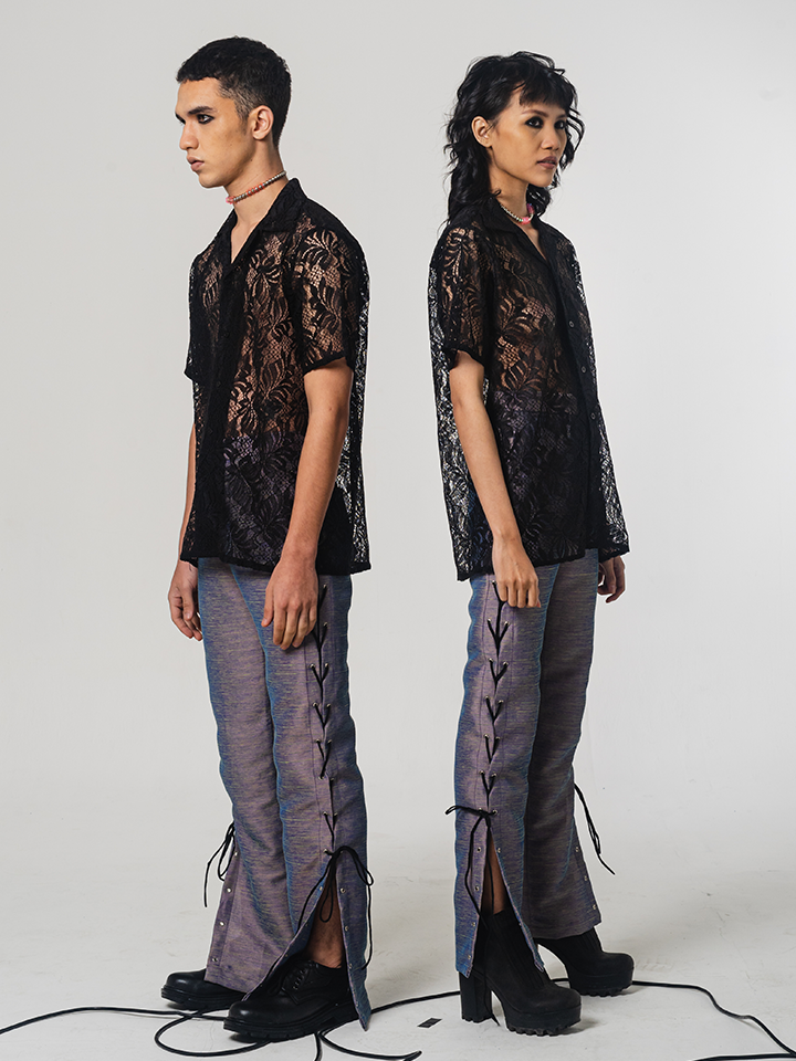 SS22 Black Brocade Shirt 101