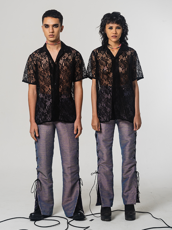 SS22 Black Brocade Shirt 101